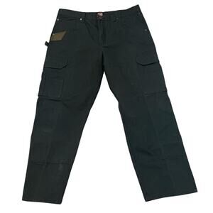 Wrangler Double Knee Heavyweight Work Pants Black Ripstop size 38x30